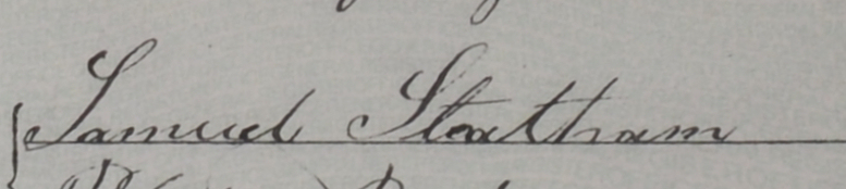 Photo of Moses Steatham's signature